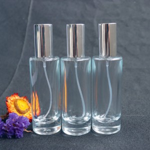 30ML Transparent Straight Round Glass Perfume Bottle Lotion Spray Bottle