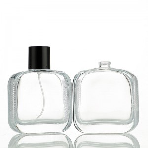 MUB 100ml in stock oblate glass perfume bottle with high-grade crystal white material