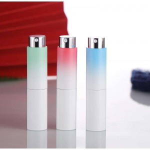 MUB New Design Empty 8ml Aluminum Atomizer Round Refillable Mini Pocket Spray Perfume Atomizer