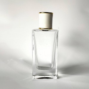MUB 30ml 50ml Rectangle Square Crimp Glass Perfume Bottles High Clear Clamp Parfum Bottle