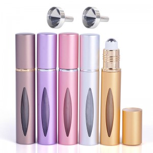 High Quality Unique Empty 10ml Aluminium Roll On Bottle Cosmetic Essential Oil Bottle With Steel Roller Ball