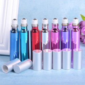 10ml Refillable UV Gel Colored Roll On Perfume Hot Tube Glass Bottle Essential Oil Roll On Glass Bottle