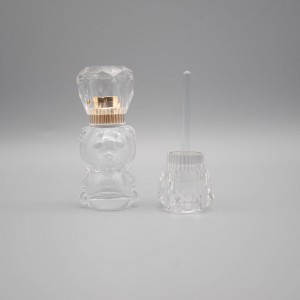 MUB 10ml bear shape essential oil glass dropper bottle , mini nail polish bottle with glass dropper