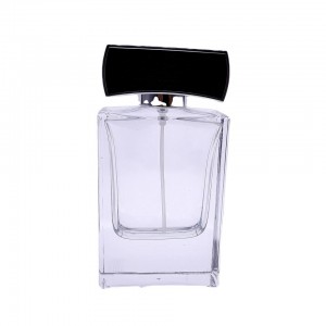 High Quality Empty 50ml Crimp Square Perfume Glass Bottle