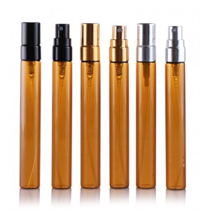 empty 5ml 10ml pocket spray refillable perfume glass bottle portable amber spray parfum bottles wholesale