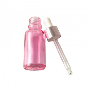 MUB High Quality 5ml 10ml 15ml 20ml 30ml 50ml 100ml pink dropper bottles Essential oil dropper bottle