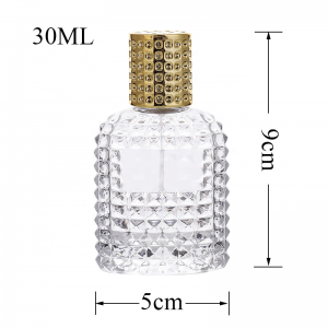 MUB 30ml 50ml Pineapple Shape Glass Perfume Bottle Refillable Glass Parfume Spray Bottles