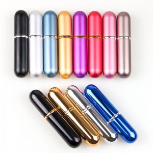 Mini 3ml Round Portable Pocket Sized Refillable Aluminum Atomizer Perfume Bottles for Cosmetic Packaging