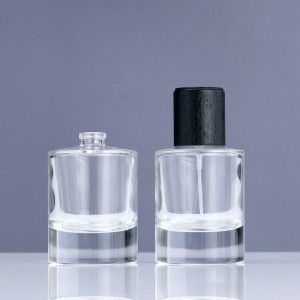 50ml Thick Bottom Round Perfume Bottle Portable Press Perfume Bottle Transparent empty glass bottle
