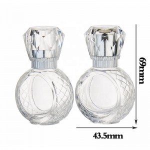 MUB New Design Mini 10ml Round Glass Stick Bottle for Balm Essential Oil Leakproof Stainless Steel Press Roller Glass Bottle