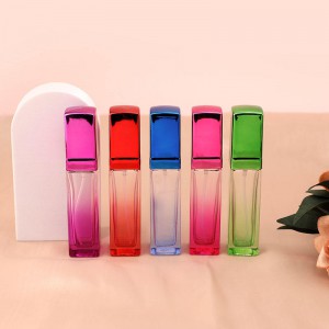 MUB 20ml Clear Refillable Glass Perfume Bottles With Colorful Lid Pump