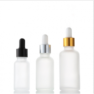 5ml 10ml 15ml 20ml 30ml 50ml 100ml Frosted Glass Essential Oil Dropper Bottle With Aluminum Dropper