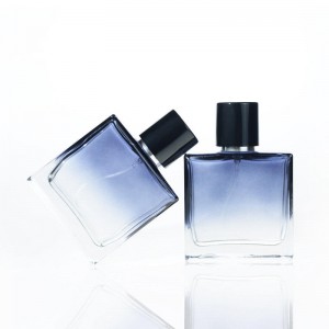 30ml 50ml 100ml high-grade gradient color flat square glass empty bottle perfume bottle spray bottle