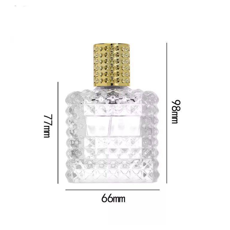 MUB Premium Quality Empty Custom Square Design 50ml 100ml Easy Crimpless Pressurized Atomizer Perfume Glass Bottle (3)
