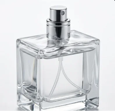 Close-up of a high-quality perfume spray pump and invisible dip tube.
